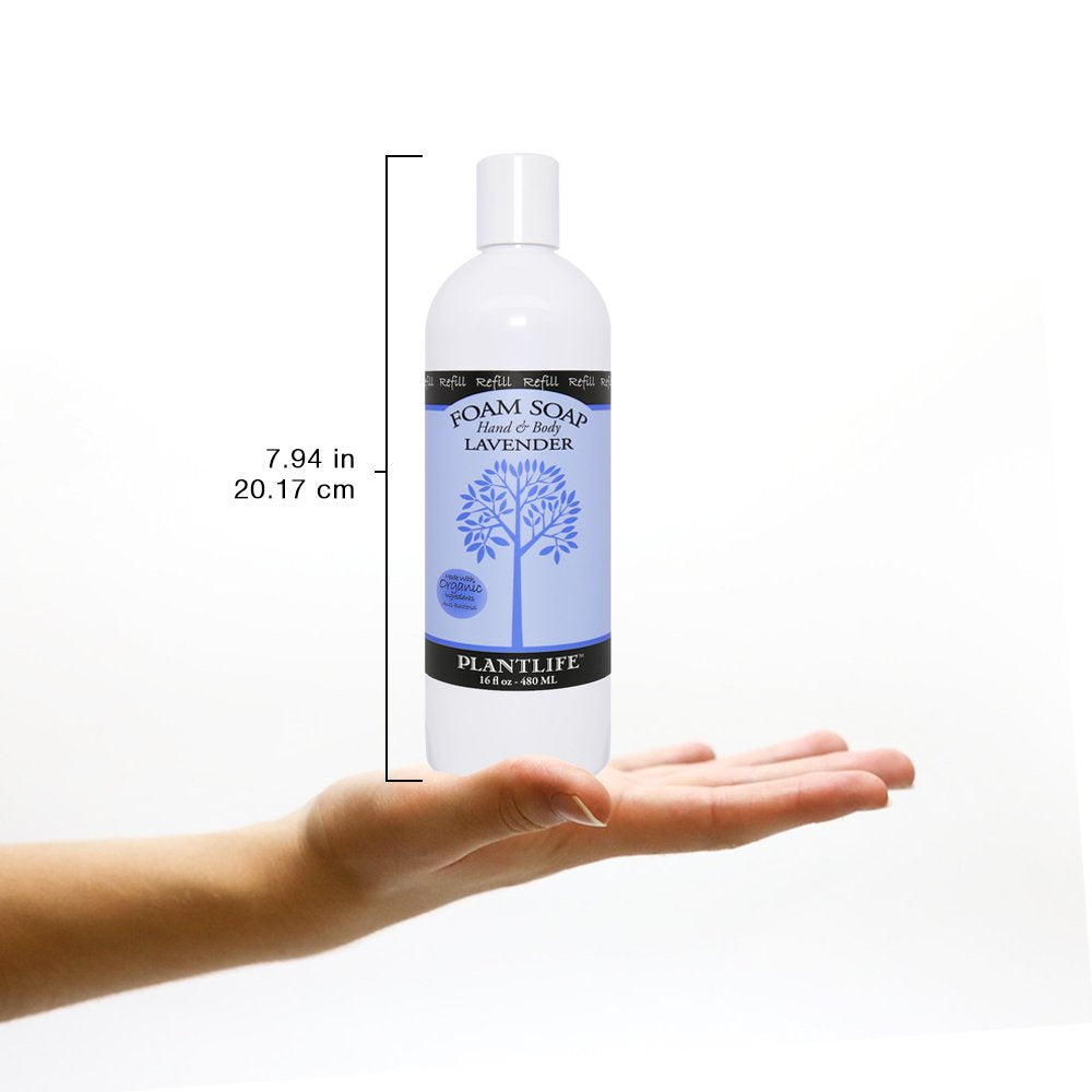 Plantlife Lavender Foam Soap Refill Organic Aloe Vera 16 oz - Plantlife Official Imagery - 7