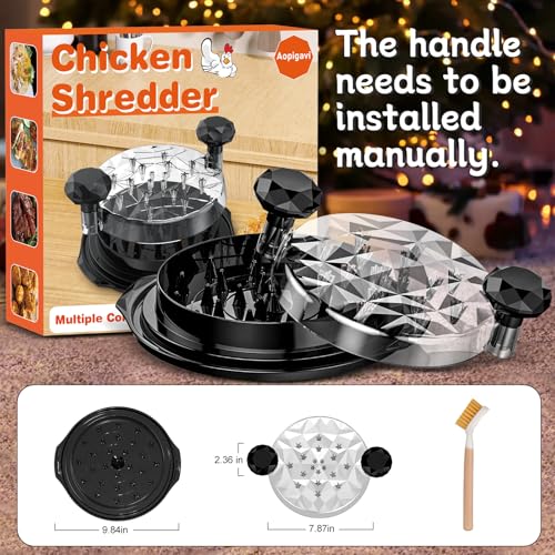 Large Chicken Shredder Tool Twist 10" Food-Grade Meat Shredder - Product Imagery