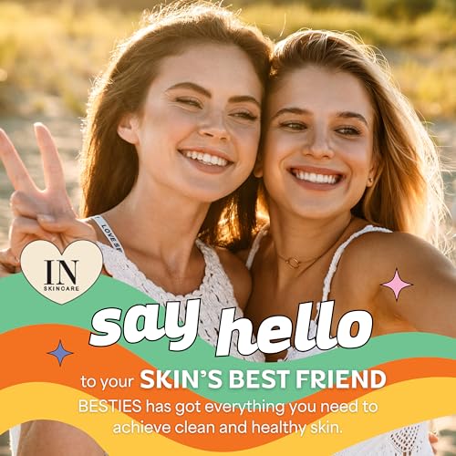 InstaNatural BESTIES BFF Four Step Kit: Skincare Set for Teens - Product Imagery