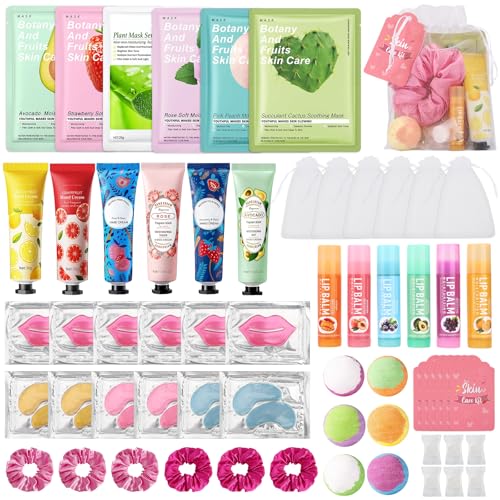 60PCS Spa Party Supplies for Girls Include Facial Masks Lip - Jutqut Official Imagery - 1