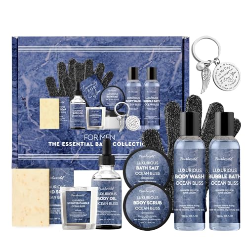 Birthday Gifts Baskets for Men Bath Spa Set Ocean Scented - PEARLWORLD Official Imagery - 1