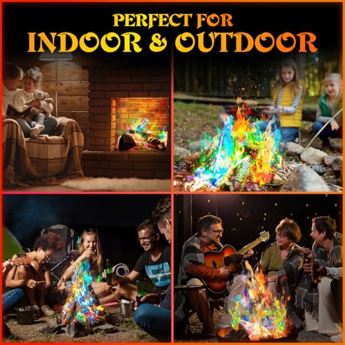 MEKER Fire Color Changing Packets - Fire Pit, Campfires, Outdoor - Product Imagery