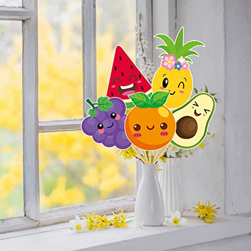 Tutti Frutti Party Centerpieces Sticks 24pcs Summer Fruit Table - Product Imagery