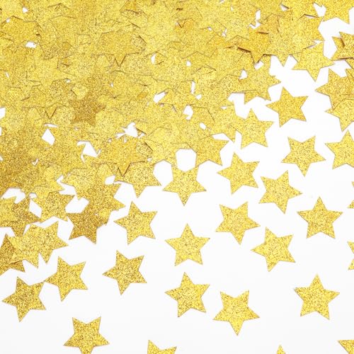 200 PCS Gold Stars Confetti 1 Inch Glitter Star Table Confetti - Product Imagery