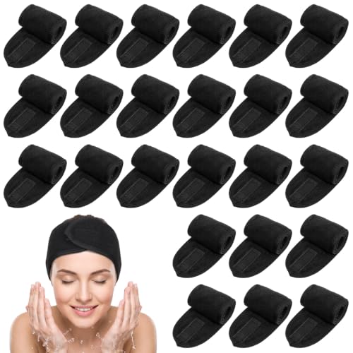 24 Pcs Spa Facial Headband Set Premium Cotton Esthetician - AojSup Official Imagery - 1