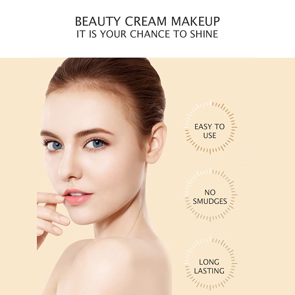 VENZEN Makeup Gift Set Ivory Cream Powder Red Lipstick Kit - VENZEN Official Imagery - 8