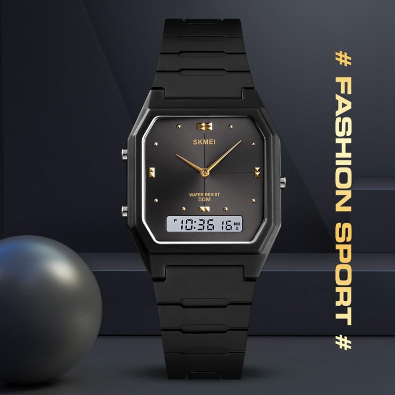SKMEI Watches for Men,Fashion Square Digital Watches for Women - Product Imagery