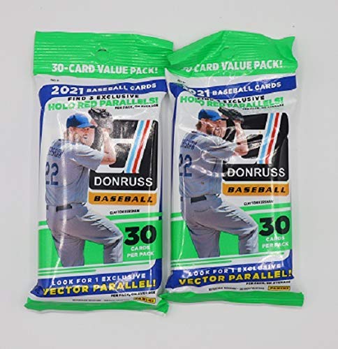 2021 Panini Donruss MLB Baseball Fat Pack - 2 Packs - 60 Cards - Product Imagery