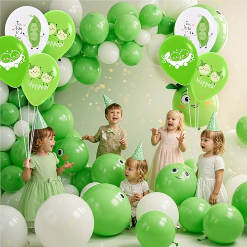 Twin Baby Shower Decorations, Two Peas in a Pod Balloons - 15 - Product Imagery