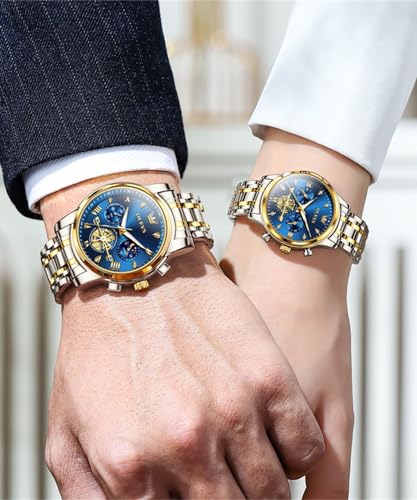 OLEVS Couple Watch His and Her Set Matching Watch Mens Womens - Product Imagery