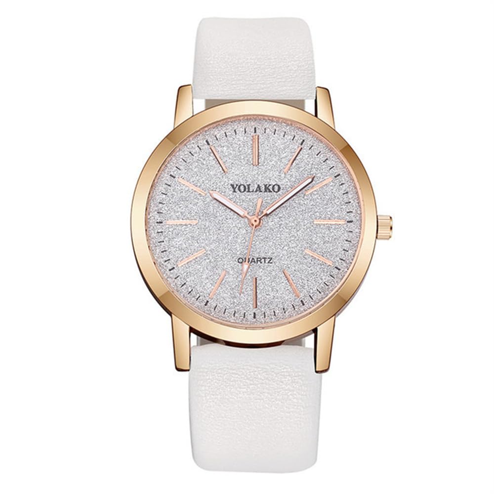 Women Wholesale 6 Pack Leather Band Watches Frosted Engraved - CdyBox Official Imagery - 7