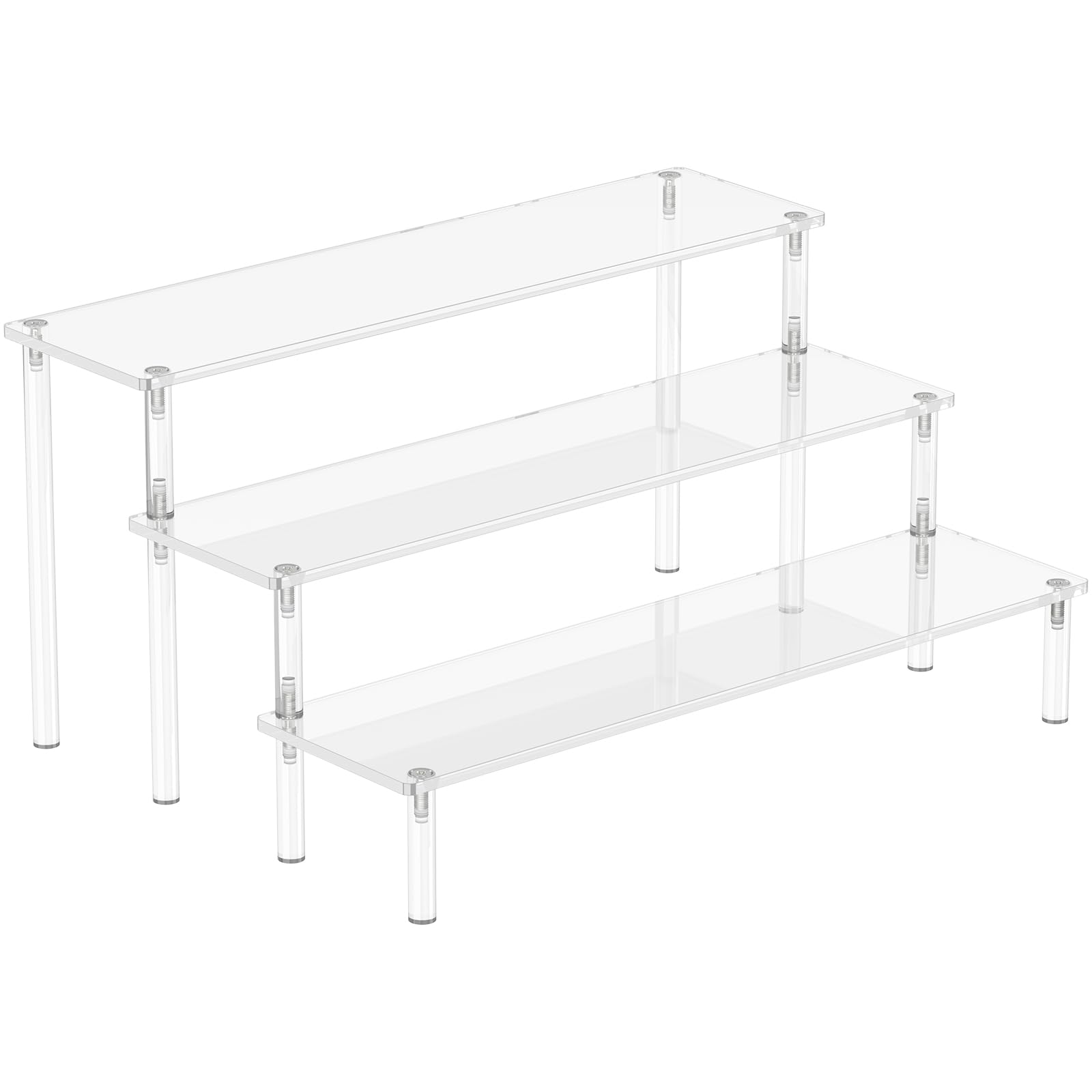 Acrylic Display Risers, 3 Tier Perfume Organizer, Clear Cupcake - Product Imagery