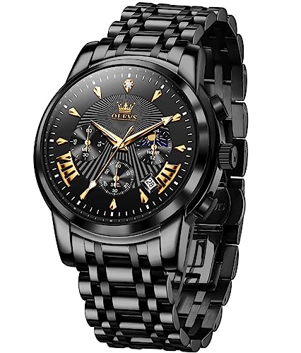 OLEVS Men Watches Luxury Waterproof Luminous Easy Read - Product Imagery