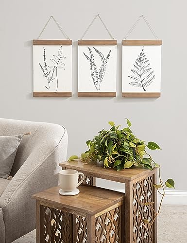 Kate and Laurel Lory Three-Piece Hanging Art Plaque Set, 12 x - Product Imagery