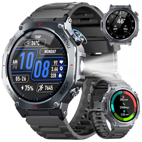 Jugeman Military Smart Watch for Men with Dual-Band GPS, 5ATM - Product Imagery