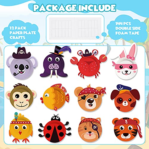 V-Opitos 12 Pack Paper Plate Arts and Crafts Kits for Kids - Product Imagery