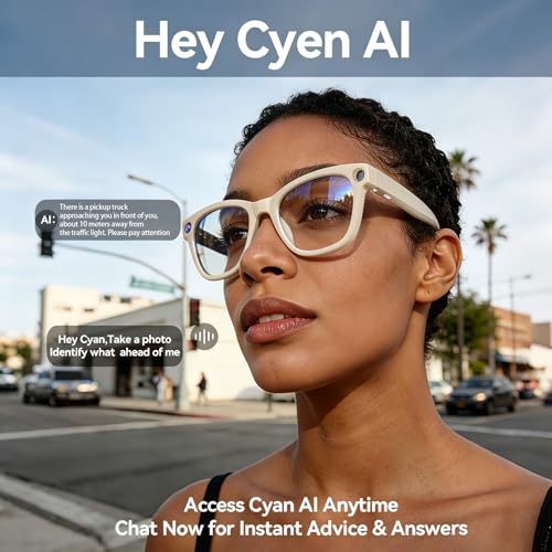 AI Smart Glasses with Camera, 8MP HD Camera Glasses for - Product Imagery