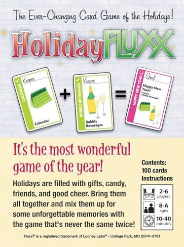 Looney Labs Holiday Fluxx Card Game - Celebrate Holidays with - Product Imagery