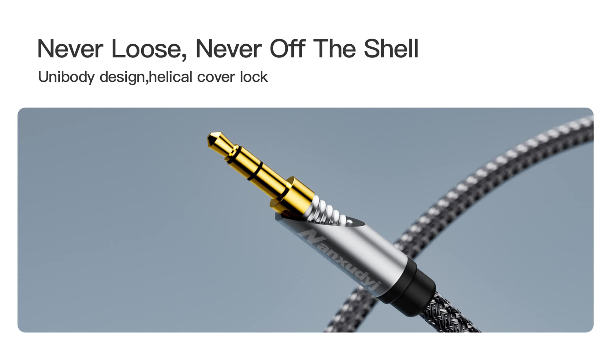 Nanxudyj 3.5mm Headphone Extension Cable Right Angle, 3.5mm Male by Nanxudyj - Angle View 7