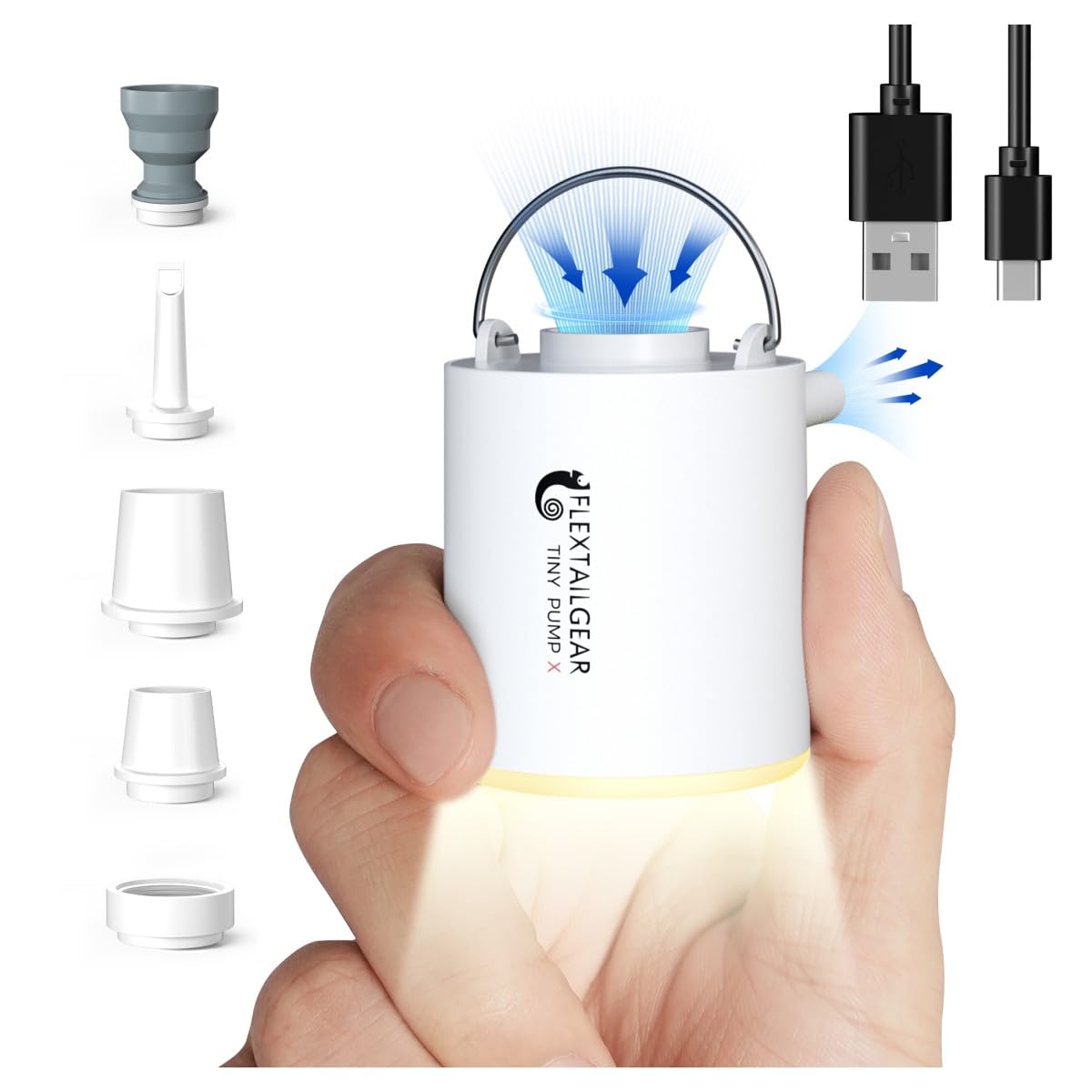 FLEXTAILGEAR Tiny Pump X Portable Air Pump+ Camping Light Ultra-Mini Air Pump wi - FLEXTAILGEAR Official Product View 9