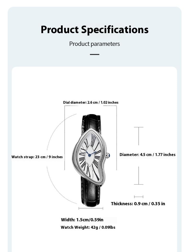 Gosasa Melting Luxury Men's Watch | Silver Roman Dial