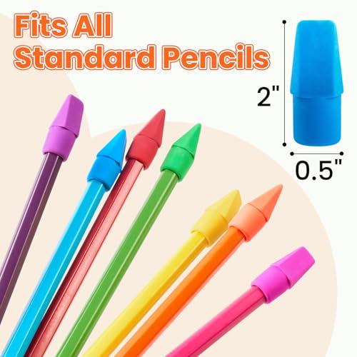 Sooez Erasers, 120 Pack Pencil Top Erasers, Cap Eraser Toppers - Product Imagery