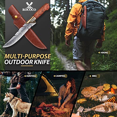 ROCOCO Feather Viking Knife Gift - Japanese Boning Knife - Product Imagery