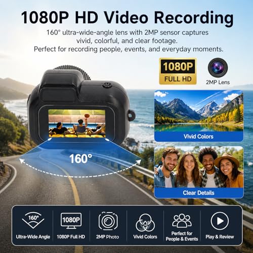 Mini Keychain Camera, 1080P 2MP Mini Thumb Sized Camera - Product Imagery