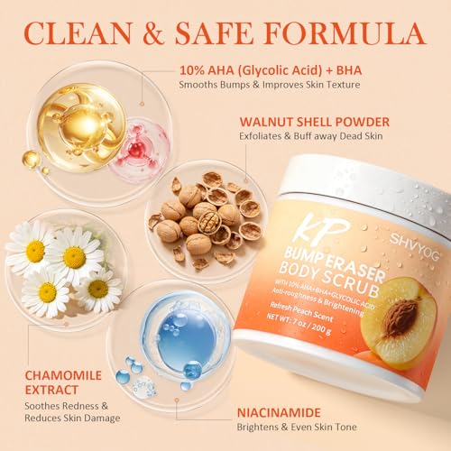 SHVYOG KP Bump Eraser Body Scrub with 10% AHA+BHA & Glycolic - Product Imagery