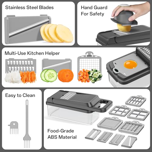 HomeHacks Veggie Chopper Vegetable Cutter, 15 in 1 Kitchen - Product Imagery