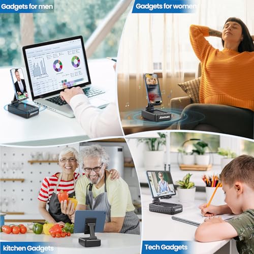 JTEMAN Cell Phone Stand with Bluetooth Speaker,Birthday Gifts - Product Imagery