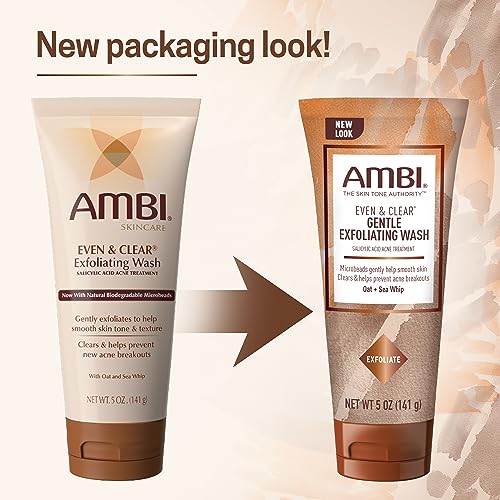 Ambi Even & Clear Gentle Exfoliating Wash with Oat and Sea Whip, - Product Imagery