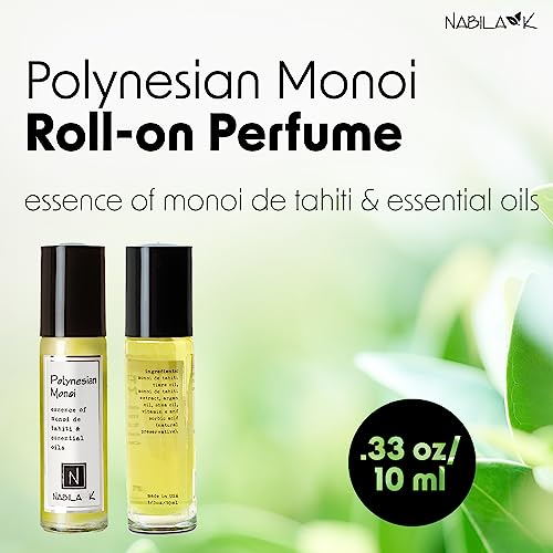 Nabila K Polynesian Monoi Tiare Roll-On Perfume Oil for Women | - Product Imagery