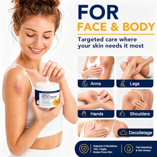 Arnica Bruise Cream with Vitamins K, C & E, Soothing Hydrating - Product Imagery