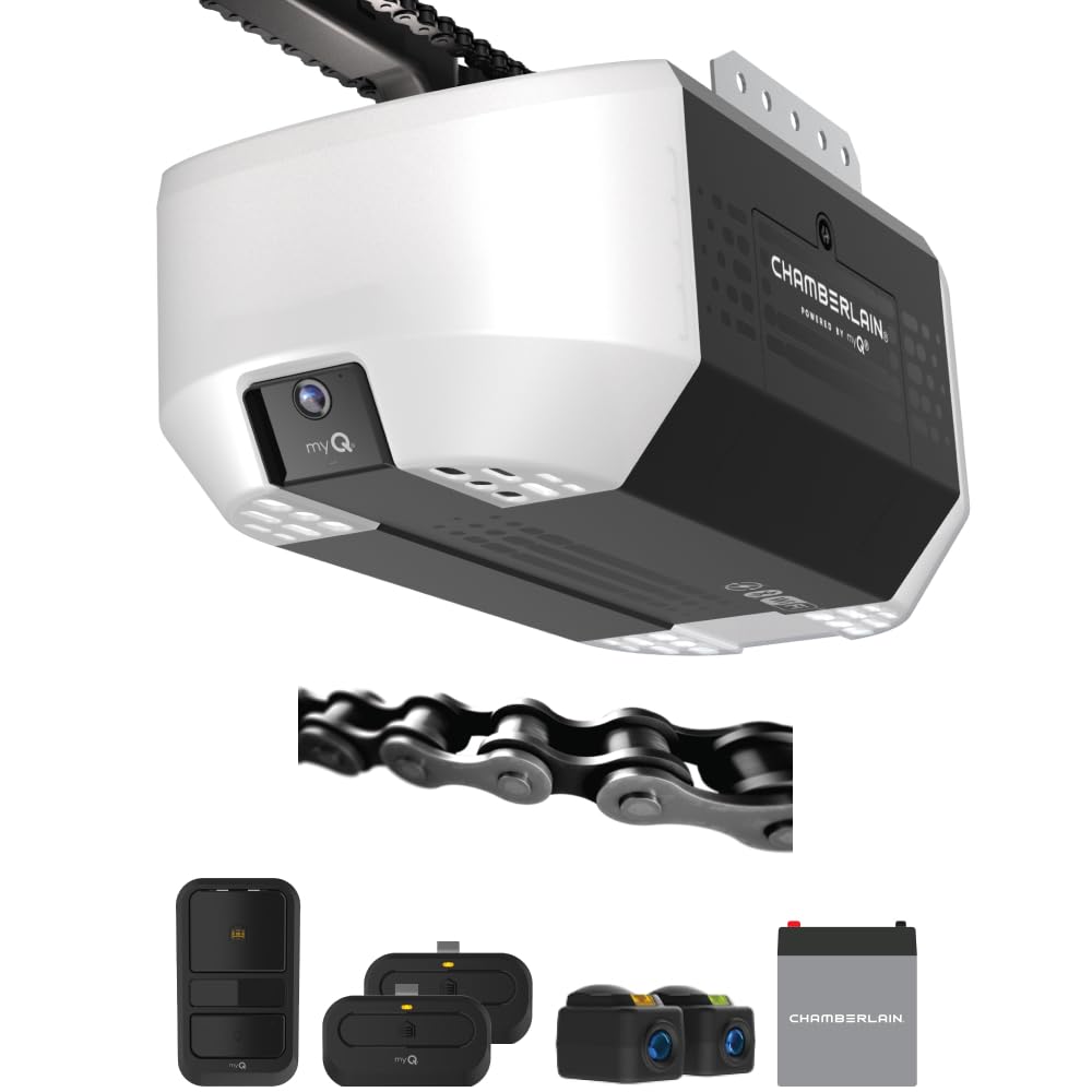 Chamberlain Chain Drive myQ Garage Door Opener, 3/4HP w/Fixed Cam - CHAMBERLAIN Official Product View 1