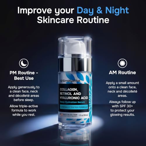Retinol Collagen Face Serum - Anti-Aging Moisturizer for Women, - Product Imagery