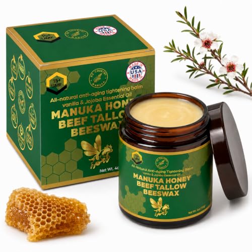 Anti Aging Organic Grass Finish Beef Tallow Honey Balm - NZ Country Manuka Official Imagery - 1