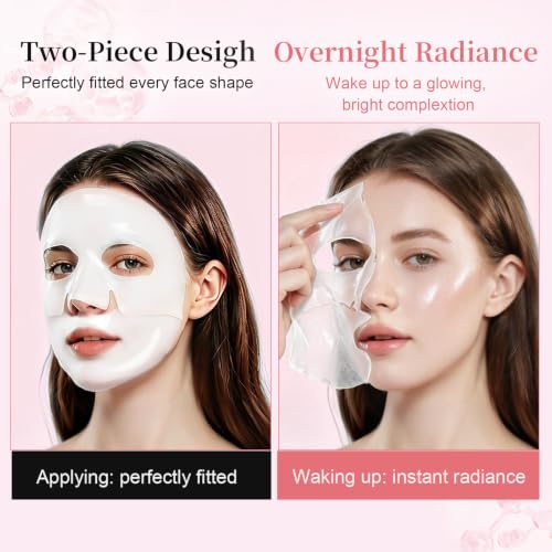NLQ Bio-Collagen Face Mask Overnight Hydrogel Deep Mask - Glass - Product Imagery