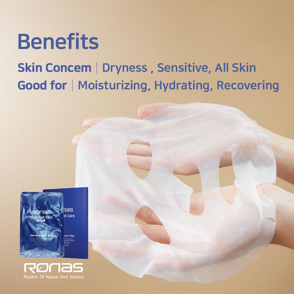 Ronas Stem Cell Coconut Gel Mask 5 pack Anti Aging - Ronas Official Imagery - 4
