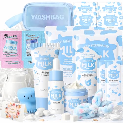 20PCS Luxury Milk Skincare Set For Kids Complete Kids - LusinaPink Official Imagery - 1