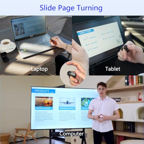 Remote Control for TikTok,Air Finger Ring Mouse with Touchpad, - Product Imagery
