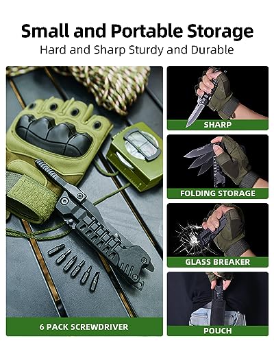 17 in 1 Multitool Knife Fire Starting Stick Bottle Opener Saw - Product Imagery