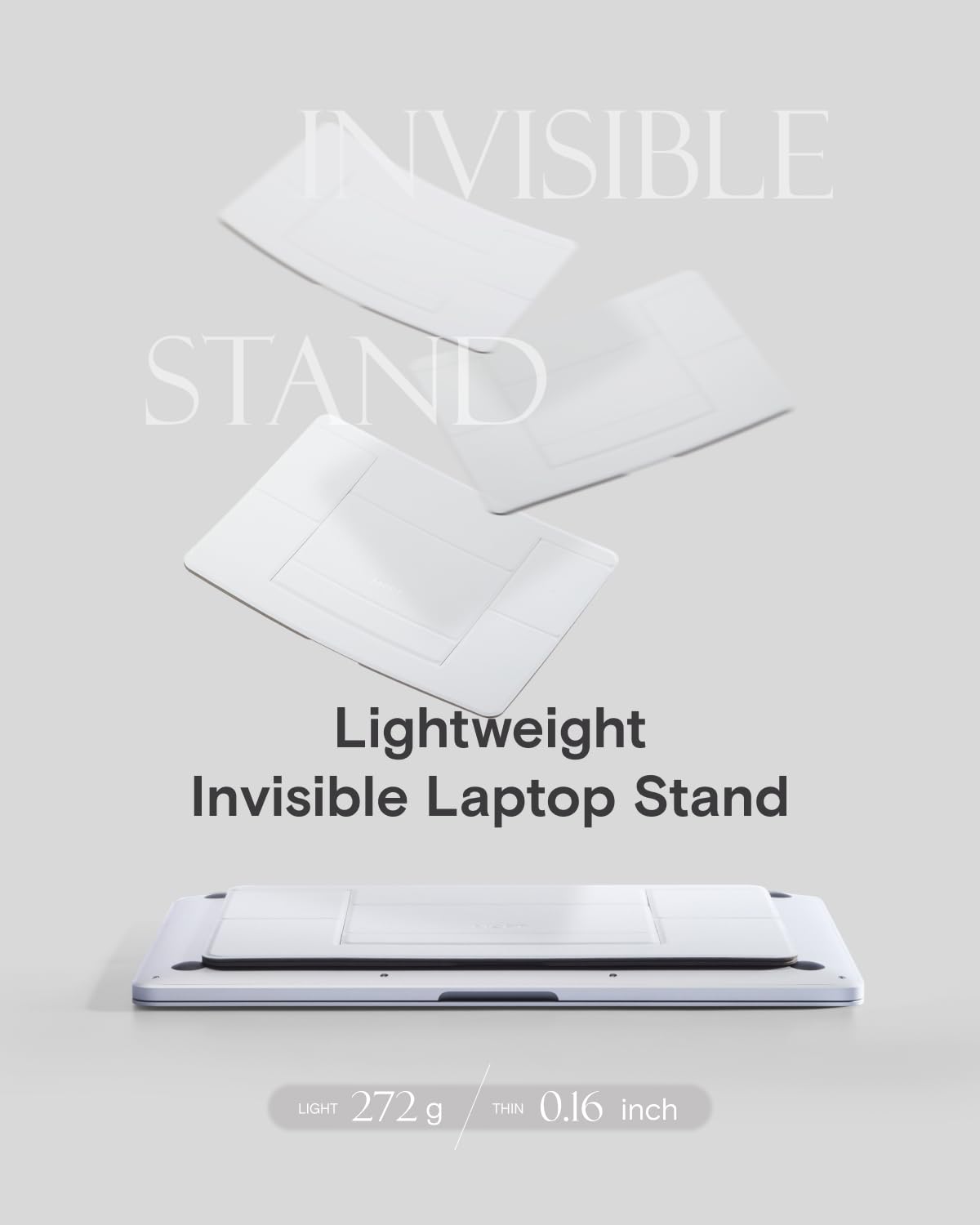MOFT Invisible Laptop Stand, Stick-Free Tablet&Laptop Riser for Mobile Work