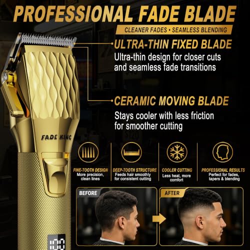 FADEKING Professional Hair Clippers for Men, Cordless Clipper & - Product Imagery