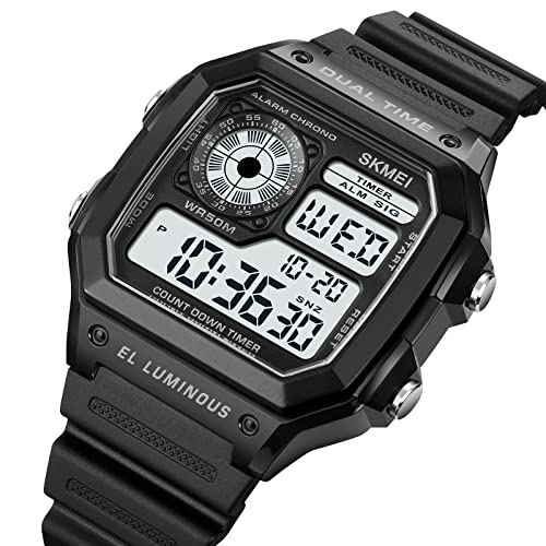 Mens Digital Watch Waterproof Watches for Women Men's Wristwatch - Product Imagery