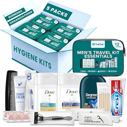 Bulk Hygiene Kits for Men Premium Name Brand Care Package - TREKTOTE Official Imagery - 1