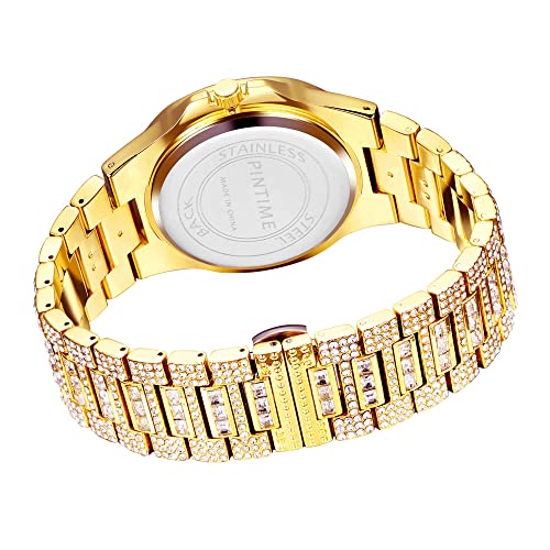 Top Brand Luxury Hip Hop Iced Out Watch Men Women Diamond Watch - Product Imagery