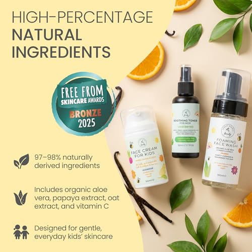 The Natural and Organic Family Kids Skincare Set - Unscented - Product Imagery