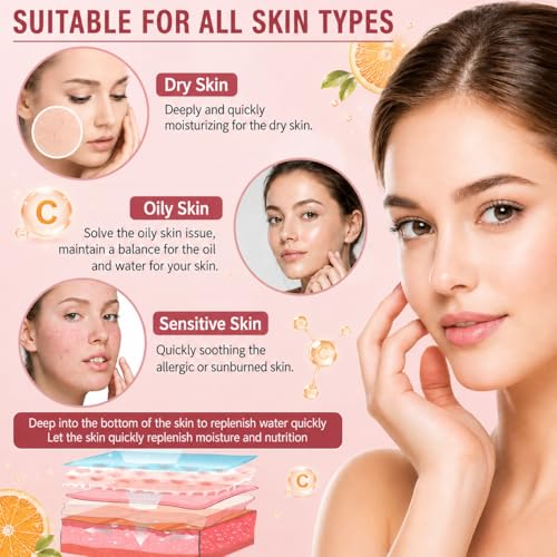 Vitamin C Skincare Set, 6-Piece Complete Daily Face Care Routine - Product Imagery