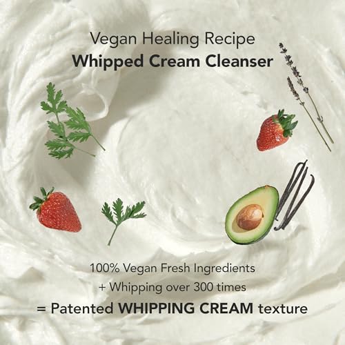 WHIPPED Cream Facial Cleanser Ddalva - Strawberry & Vanilla bean - Product Imagery